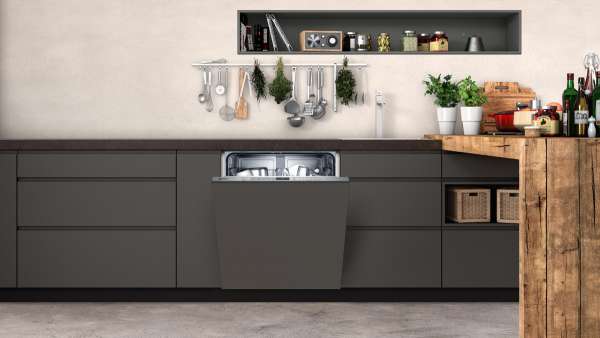 Neff S153ITX00E N30 Vollintegrierter Geschirrspüler, 60cm breit, 12 Maßgedecke, Reiniger-Automatik, Startzeitvorwahl, AquaStop